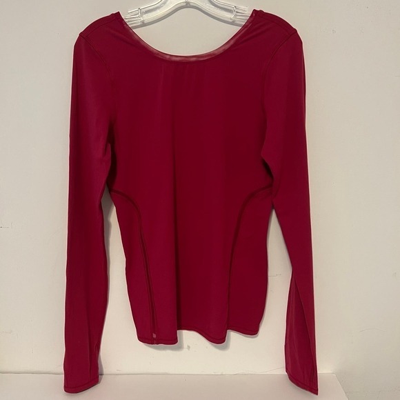 RARE Lululemon Boat Neck Slim Long Sleeve Tee Berry 10 NWOT - Picture 9 of 13